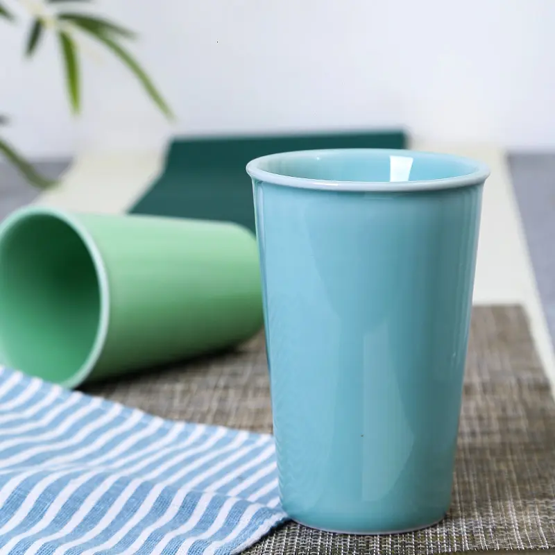 Celadon water Cup Coke cup creative ceramic cup household large size tea brewing cup drinking cup Milk Cup coffee cup mug tazas