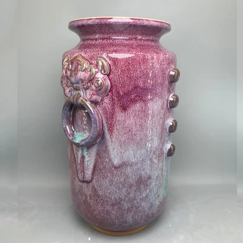 Jun Porcelain Vase Painting Jar Ceramic vase  Home Decoration, Ceramic Crafts for Living Room, Desktop Ornaments ice cracks open