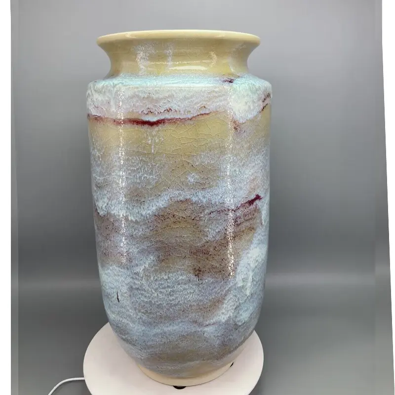 Jun Porcelain Vase Painting Jar Ceramic vase natural kiln Height: 34cm Mouth Diameter: 16cm Diameter: 17cm
