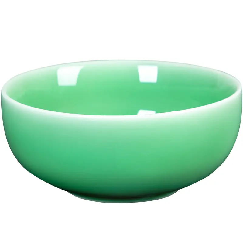 Ceramic bowl celadon for home large eating bowl creative tableware large bowl brother porcelain ice crack thick rice bowl