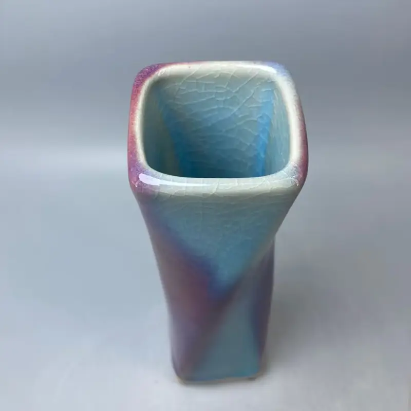 Ceramic Vase for Decoration, Ice Crack, Opening Pieces, High 18.5 cm, China