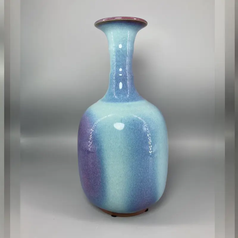 Porcelain Flower Vase for Room, Ceramic Vase, The Sky is Clear and the Moon, Shining High, 31 cm