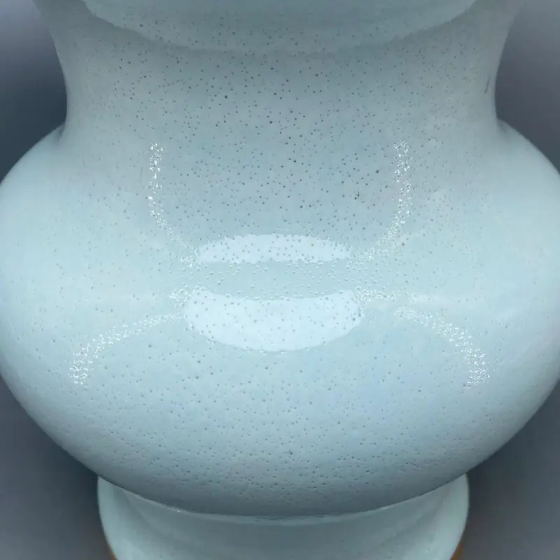 Large mouth porcelain vase Jun porcelain decoration bottle interior decoration ice crack open slice ore glaze water Flower Vase