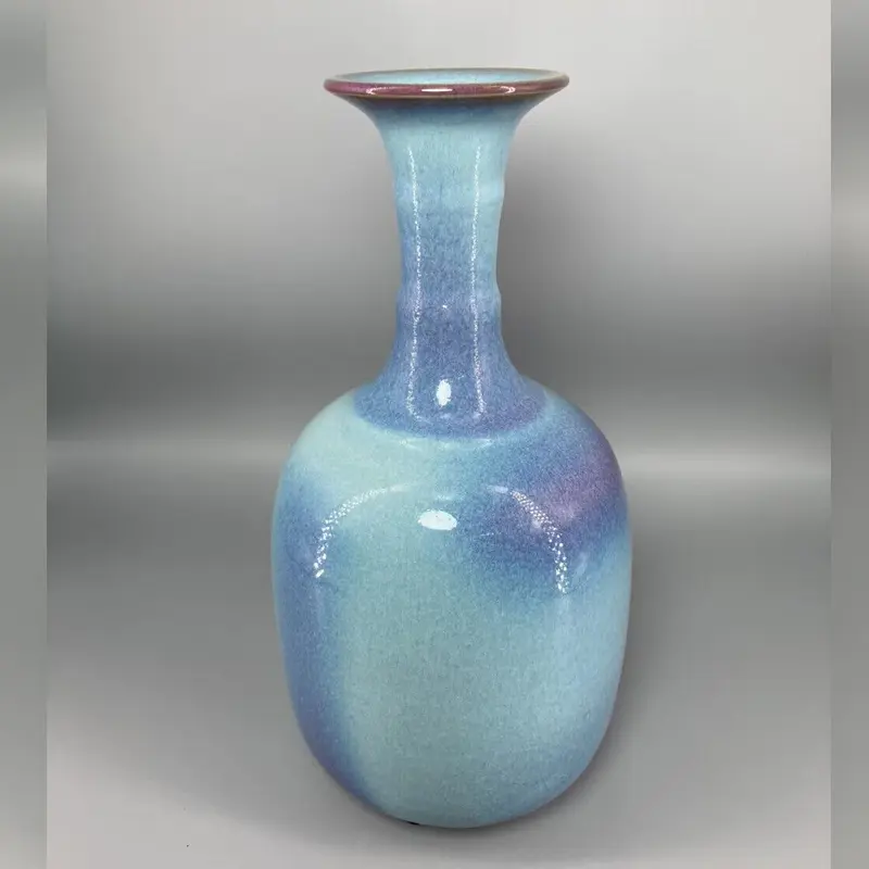 Porcelain Flower Vase for Room, Ceramic Vase, The Sky is Clear and the Moon, Shining High, 31 cm