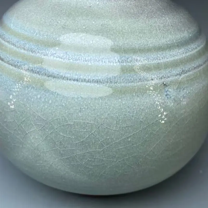 Ceramic vase Jun China decoration ice crack open pieces violet Pure handmade long necked flask High 29 cm