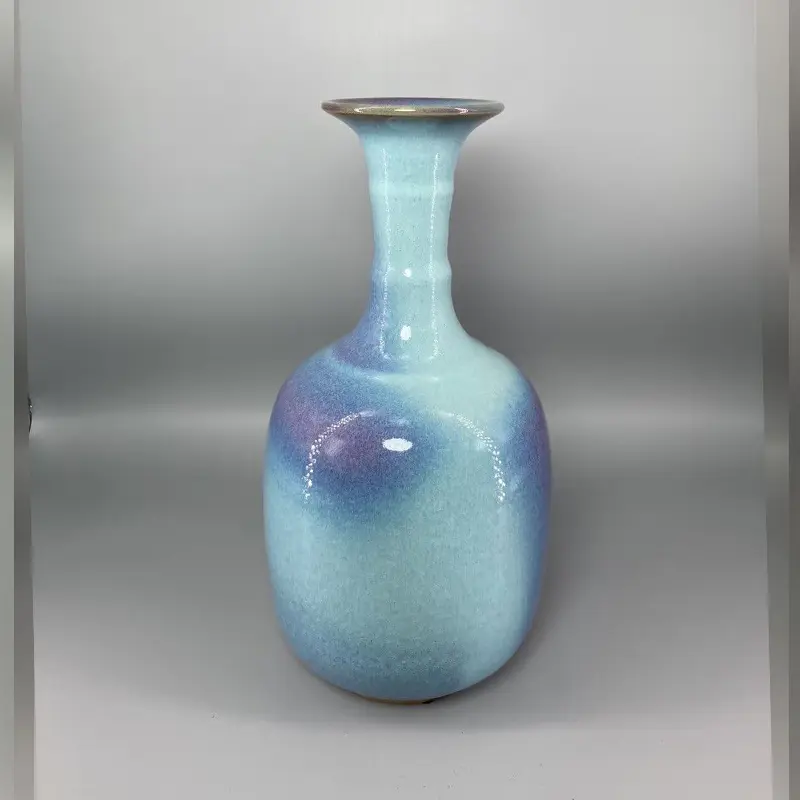 Porcelain Flower Vase for Room, Ceramic Vase, The Sky is Clear and the Moon, Shining High, 31 cm