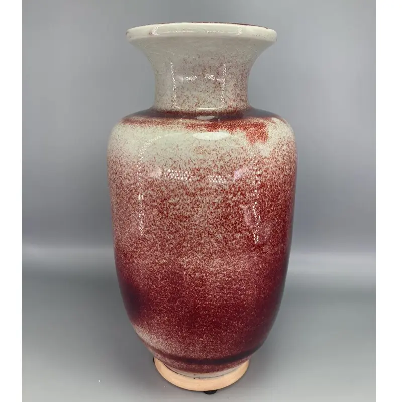 Red Porcelain Flower Vase for Home Decoration, Porcelain Flower Vase, 34 cm High