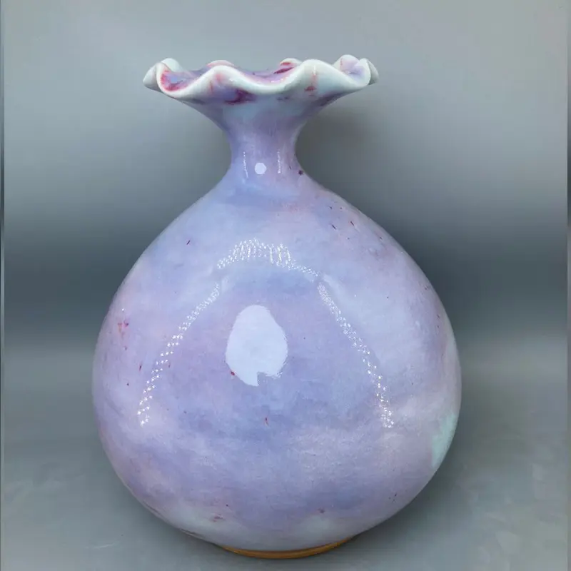 ceramic vase Ice crack in Jun porcelain vase Fortune bag, money bag vase home decor floreros jarrones florero flower vase