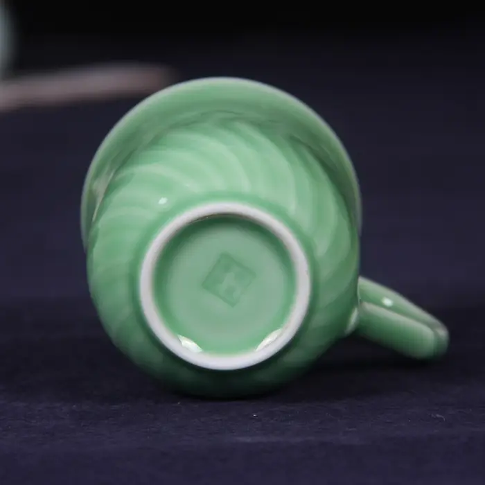 Ceramic water cup tea cup celadon handmade lotus coffee cup casual cup ceramic office cup translucent couple cup single cup