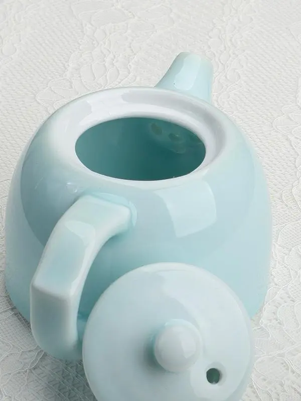 Yingqing tea set teapot tea handle pot ceramic tea set small carp side handle pot chinoiserie small fresh single pot hand pot