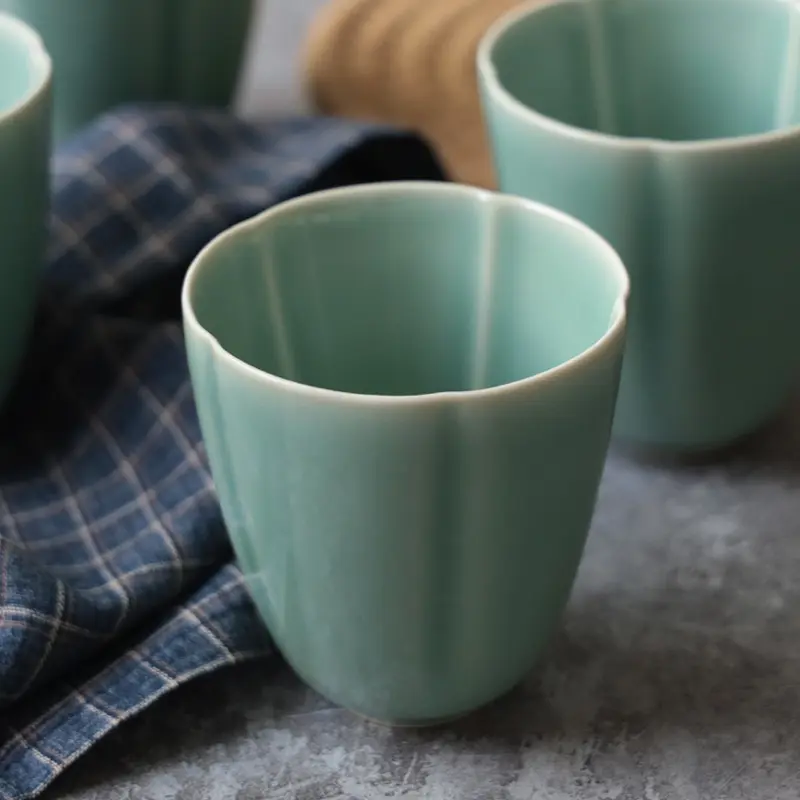 Ceramic cup celadon master cup tea set tea cup small cup l kung fu tea cup tea making heat-resistant hotel table water cup 140ml
