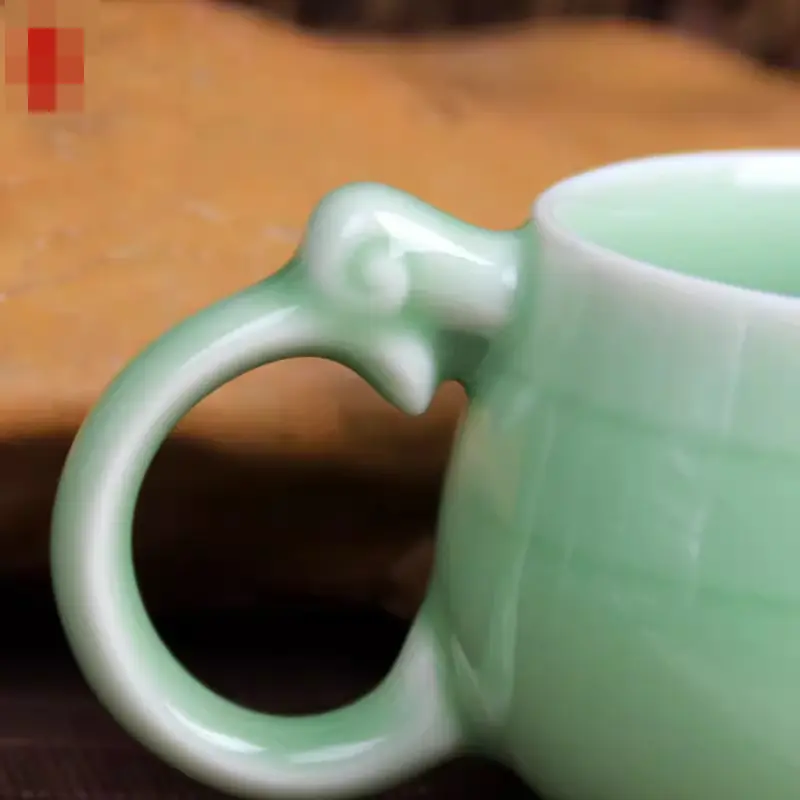 Celadon water cup six-color coffee cup ceramic tea cup creative cup milk tea petty bourgeoisie cup ruyi cup