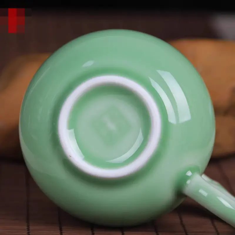 Celadon water cup six-color coffee cup ceramic tea cup creative cup milk tea petty bourgeoisie cup ruyi cup