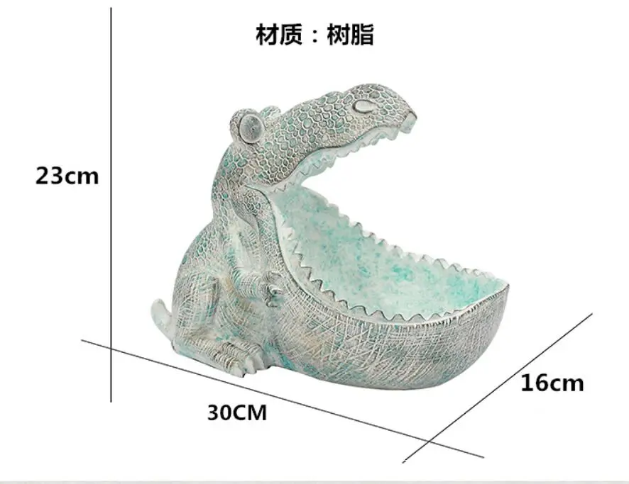 Big Mouth Dinosaur Figurine, Storage Box, Home Decoration, Ornamental Resin Art Sculpture, Home Decor Gift