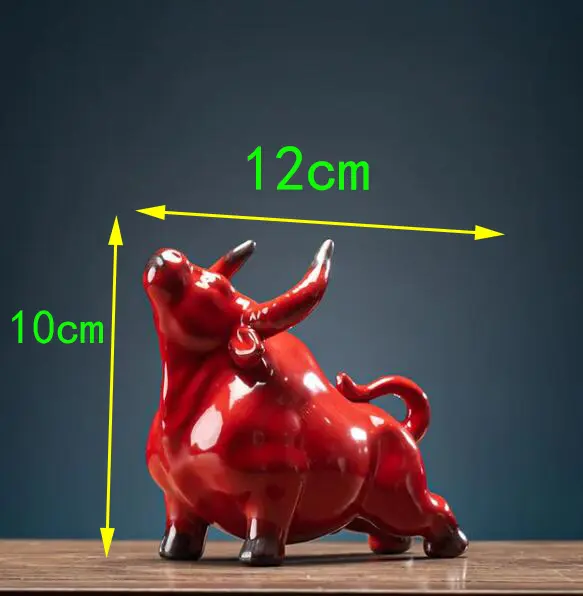 Ceramic Bull Sculpture and Figurines Crafts, Bull Decoration, Buffalo Ornaments, Cow Figurine Accessories