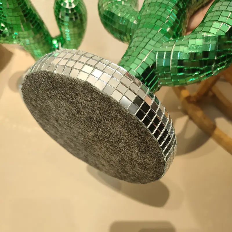 1PC Home Festival Decoration Retro Disco Cactus Ornament Creative Living Room Color Lens Handmade Crafts Small Gifts For Friends