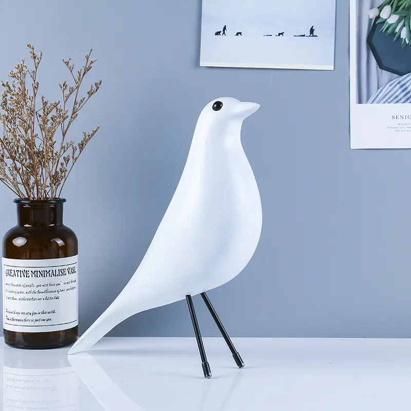 Bird Room Decor - Resin Pigeon Adornment for Office Home Desk, Decoration Ornament Gifts Replica Sculpture
