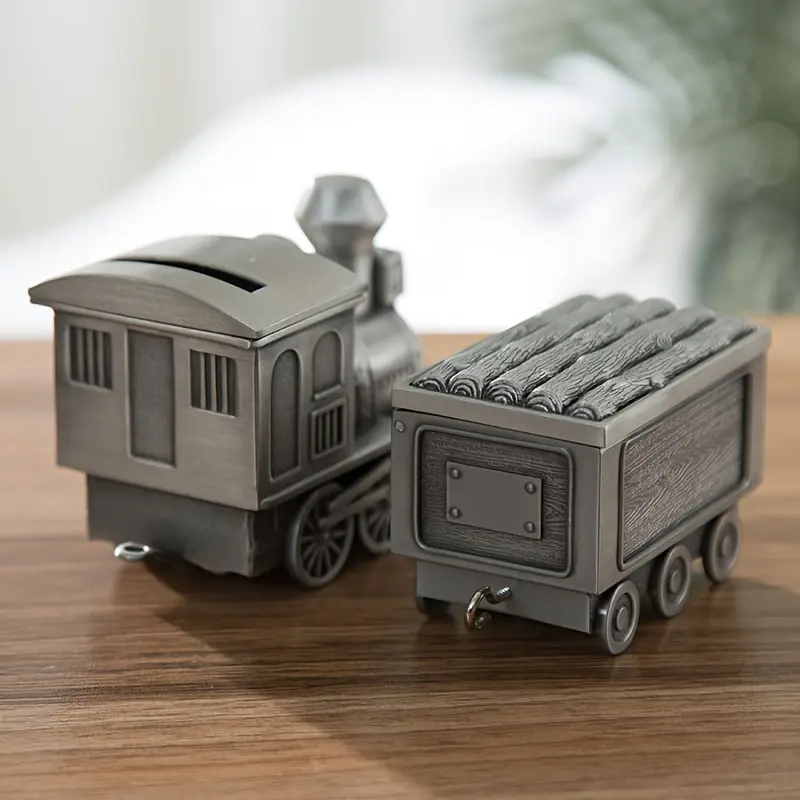 Classic Car Series Coin Saving Box Piggy Bank Baby Children Toys Gift Kids Bank Train Tractor Vintage Home Decor Metal Art Craft