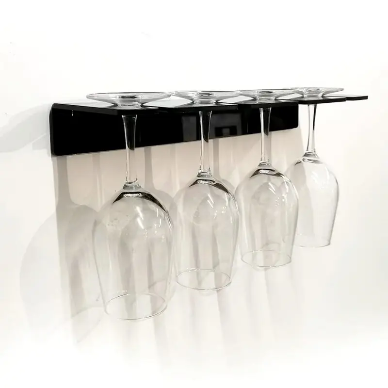 Champagne Wall Holder for Party Clear Acrylic Champagne Glass Holder Stand Stemware Champagne Tower Hold Flute Stand