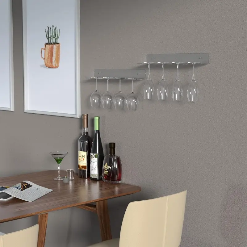 Champagne Wall Holder for Party Clear Acrylic Champagne Glass Holder Stand Stemware Champagne Tower Hold Flute Stand