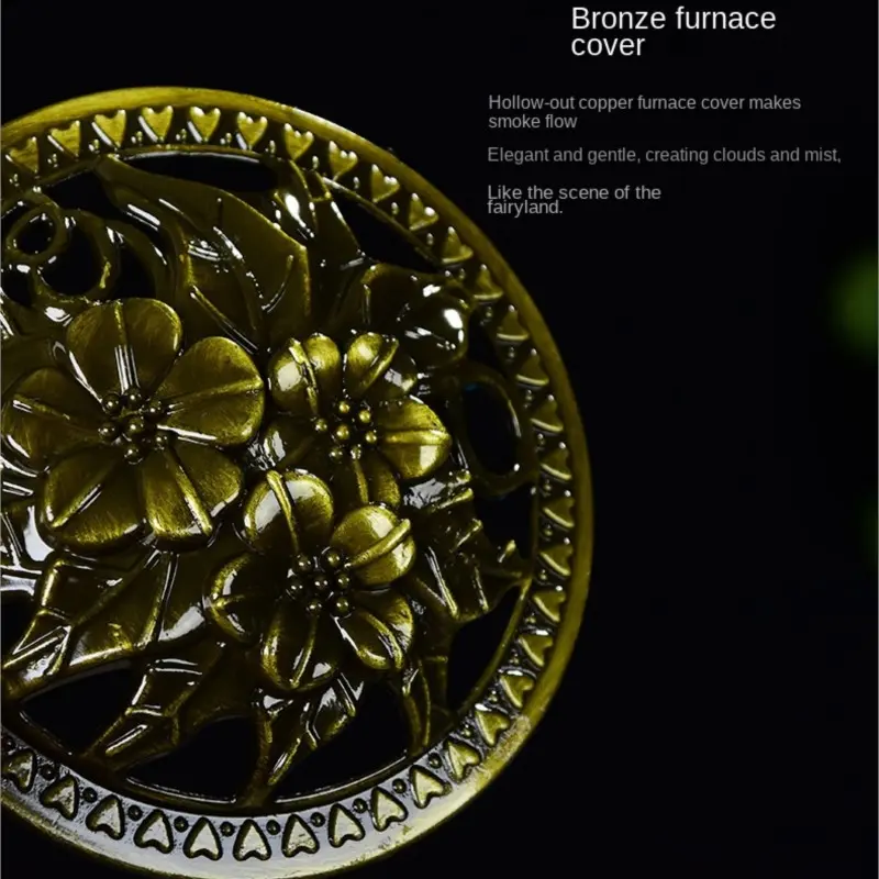 1pc New Fashion Lucky Home Decoration For Incense Black Glaze Disc Censer Ceramic Incenses Burner Seat Indoor Household