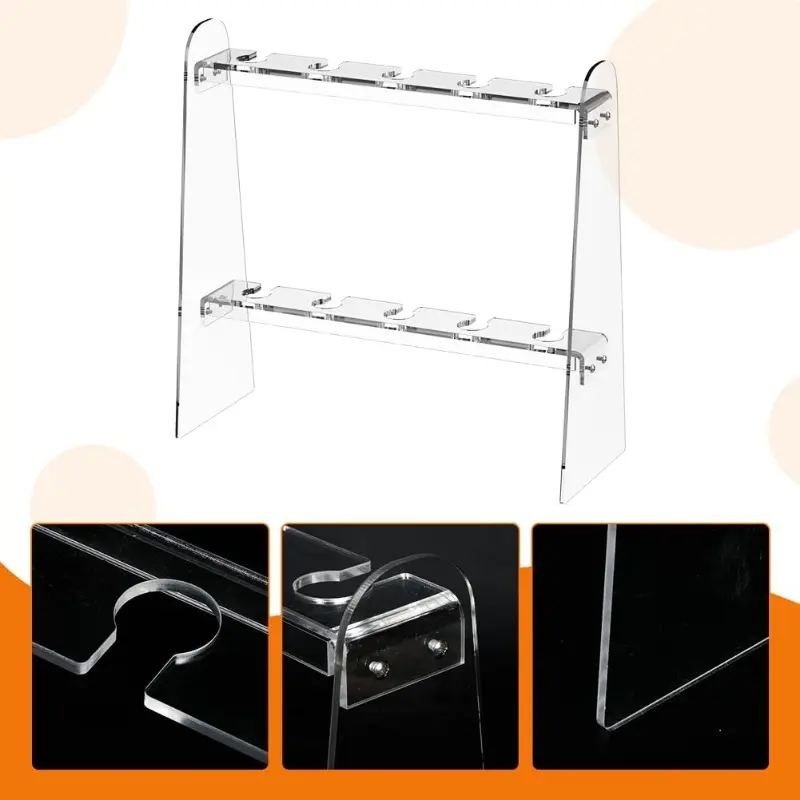 Acrylic Champagne Glass Holder Stand for Party, 2-Tier Clear Acrylic Champagne Glass Holder Stand Stemware Champagne Tower
