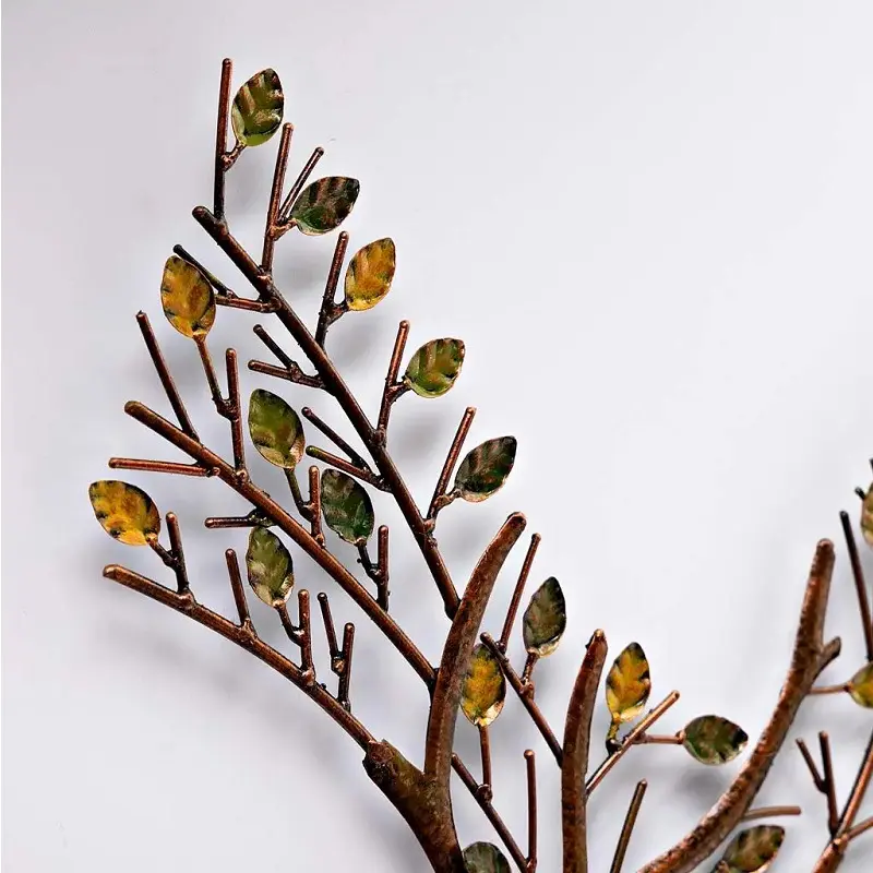 3D Hummingbird Branch Metal Wall Sculpture Iron Hollowed Out Hanging Wall Decor Modern Minimalism Wall Art Living Room Ornament