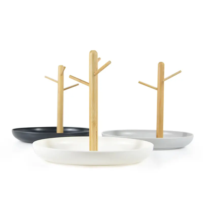 2024 New Nordic Bamboo Tree Branch Storage Tray Living Room Desktop Key Hanger Jewelry Display Frame