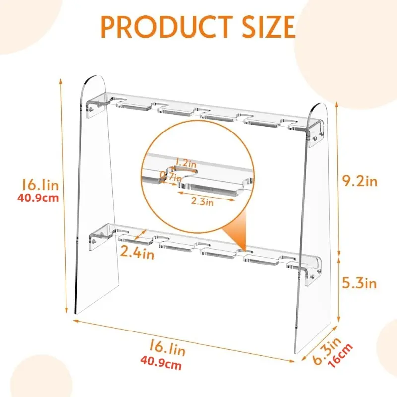 Acrylic Champagne Glass Holder Stand for Party, 2-Tier Clear Acrylic Champagne Glass Holder Stand Stemware Champagne Tower
