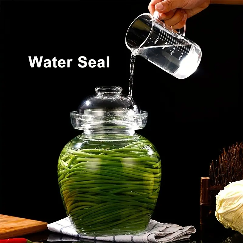 Traditional Fermenting Kit Crock with Water Seal Airlock Lid, Pickle Jar for Pickles Kimchi, Sauerkraut, Wine Brewing Kombucha