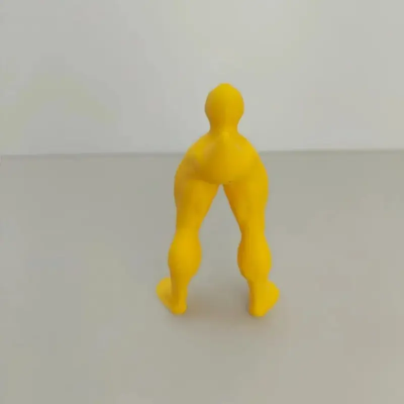 Muscular Leg Duck, Funny Resin Decor, Cute Animal Figurine, Handmade Duck Statue, Yellow Duck Figurine, Quirky Home Decor（A）