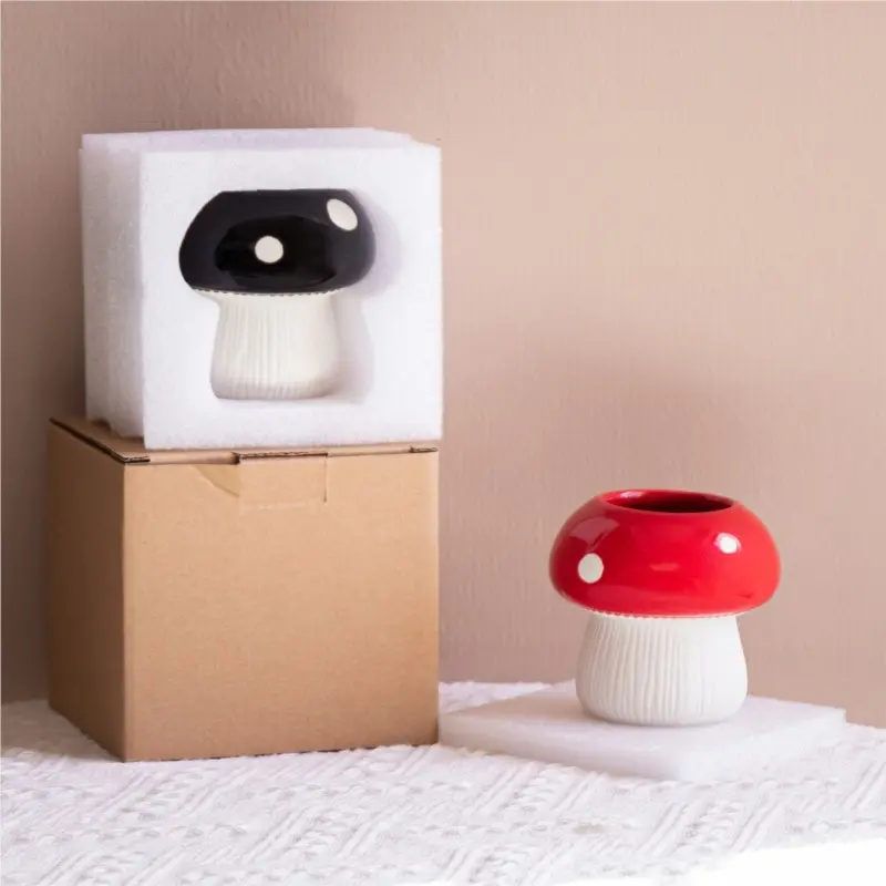 Palo Santo Holder Cute Ceramic Mushroom Incense Burner Holder Mini Palo Sage Tray Ash Catcher For Home Decor Meditation Yoga