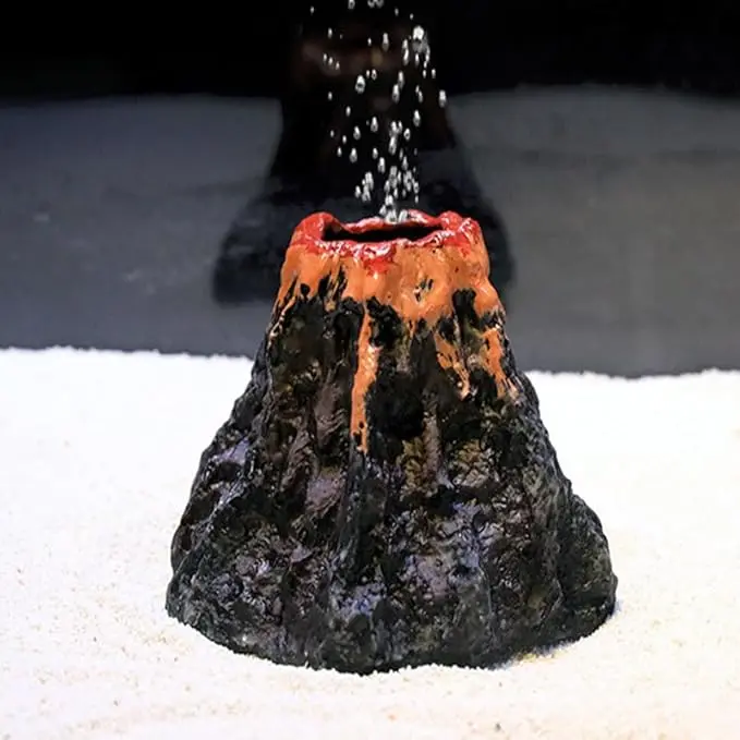 Big Volcano Fish Cave hideout, Volcano Stone Mountain aquarium decoration, freshwater and saltwater fish tank accessories