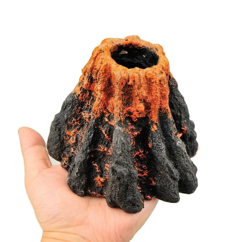 Big Volcano Fish Cave hideout, Volcano Stone Mountain aquarium decoration, freshwater and saltwater fish tank accessories