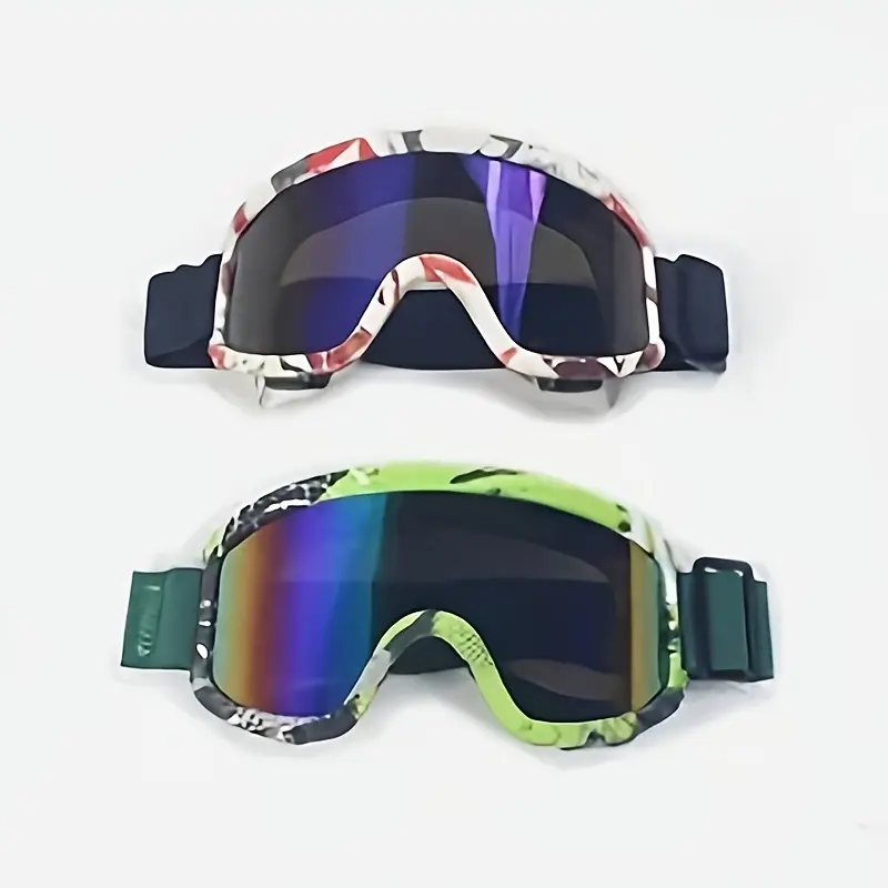 Anti-Fog Ski Goggles Motorcycle Goggles Winter Snowboard Skiing Glasses Outdoor Sport Windproof Ski Mask Off Road Goggles Helmet