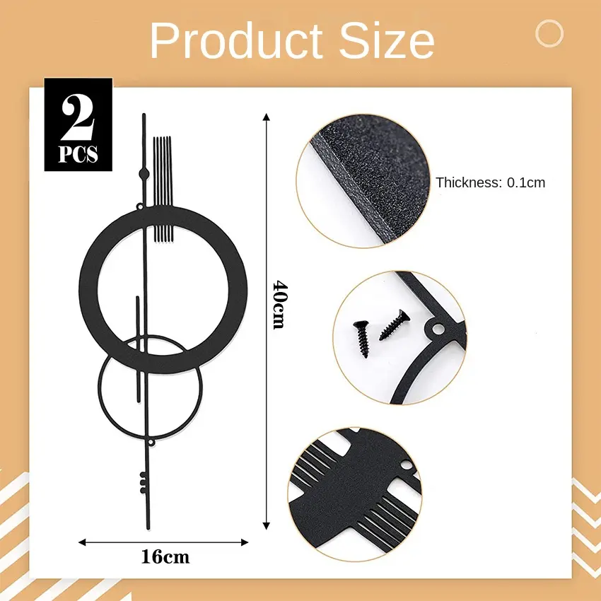 1/2pcs Metal Wall Decor Hanging Wall Art Minimalist Abstract Hollow Vertical Decorations Wall Sculptures Geometric Wall Hanging