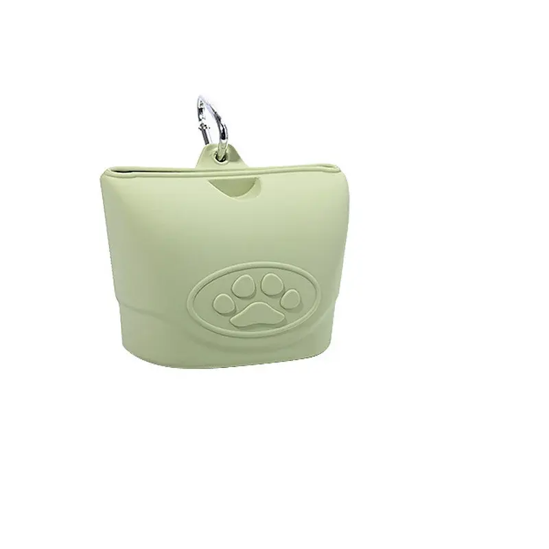 Silicone Dog Treat Pouch,Clip on Portable Training Container,Convenient Magnetic Buckle Closing and Waist Clip,Portable Training