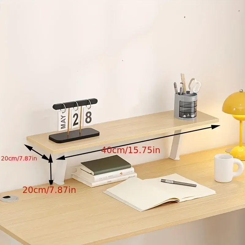 Clamp On Desk Shelf, Desk Extension Shelf Adjustable Desk Extender Side Table Single Layer Above or Under Desktop Storage Shelf
