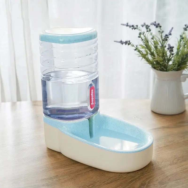 Automatic Dog Cat Feeder and Water Dispenser Gravity Food Feeder and Waterer Set with Pet Food Bowl for Large Capacity