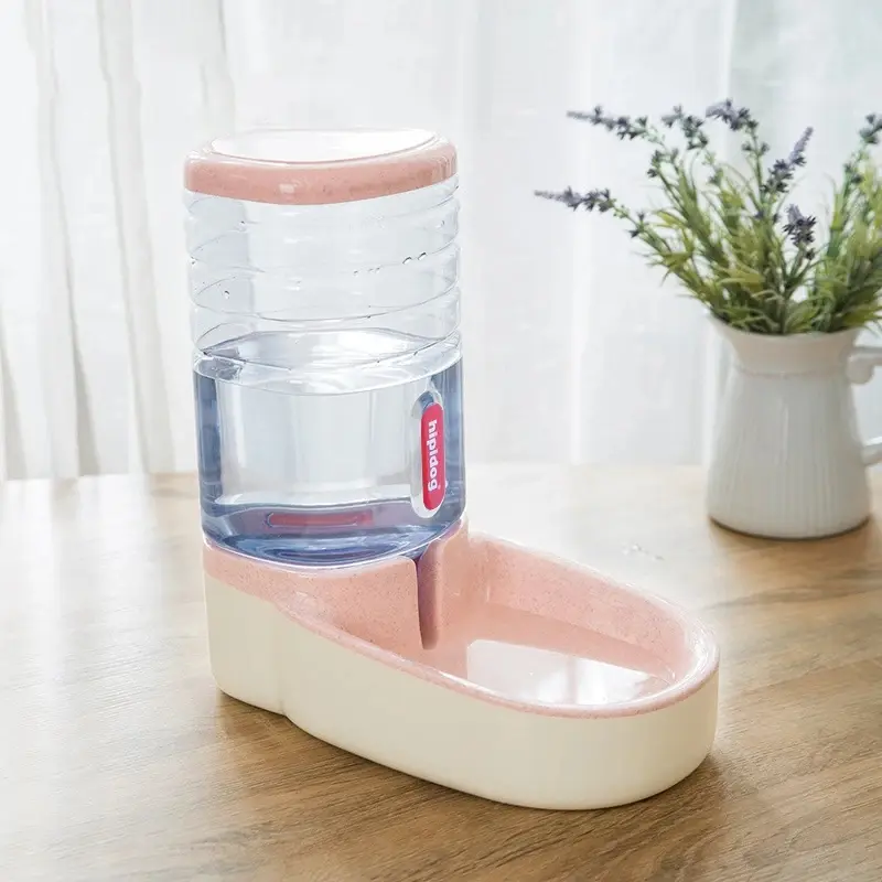 Automatic Dog Cat Feeder and Water Dispenser Gravity Food Feeder and Waterer Set with Pet Food Bowl for Large Capacity