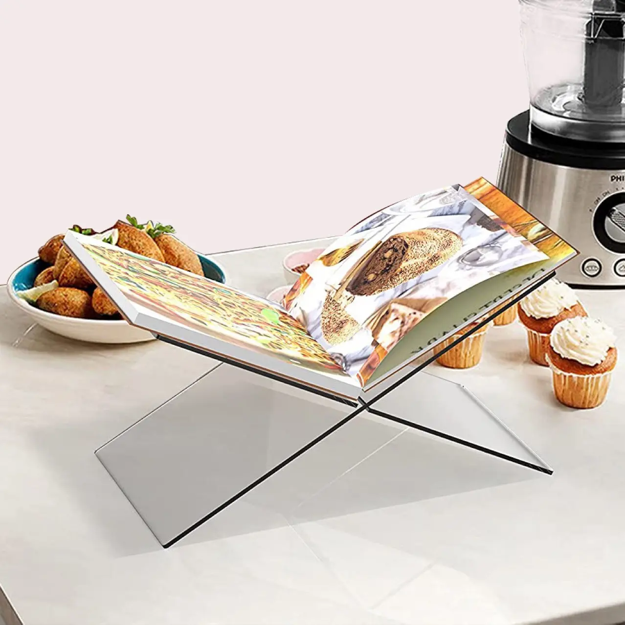 Acrylic Transparent Bookshelf Display Stand Art Deco Stand Simple Desktop Magazine Storage Stand Book Display Stand