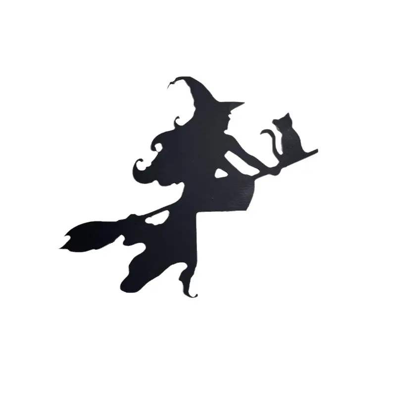 Halloween Door Corner Sign Cute Bird Witch Cat Black Wooden Hanging Ornament Party Home Wall Doors Frame Decorations