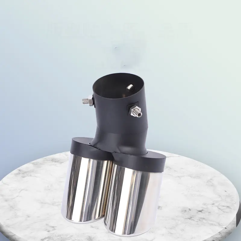 Universal Double Outlets Automobile Exhaust Pipe Silencer Diameter Exhaust Pipe Trim Stainless Steel Double Outlet Tailpipe
