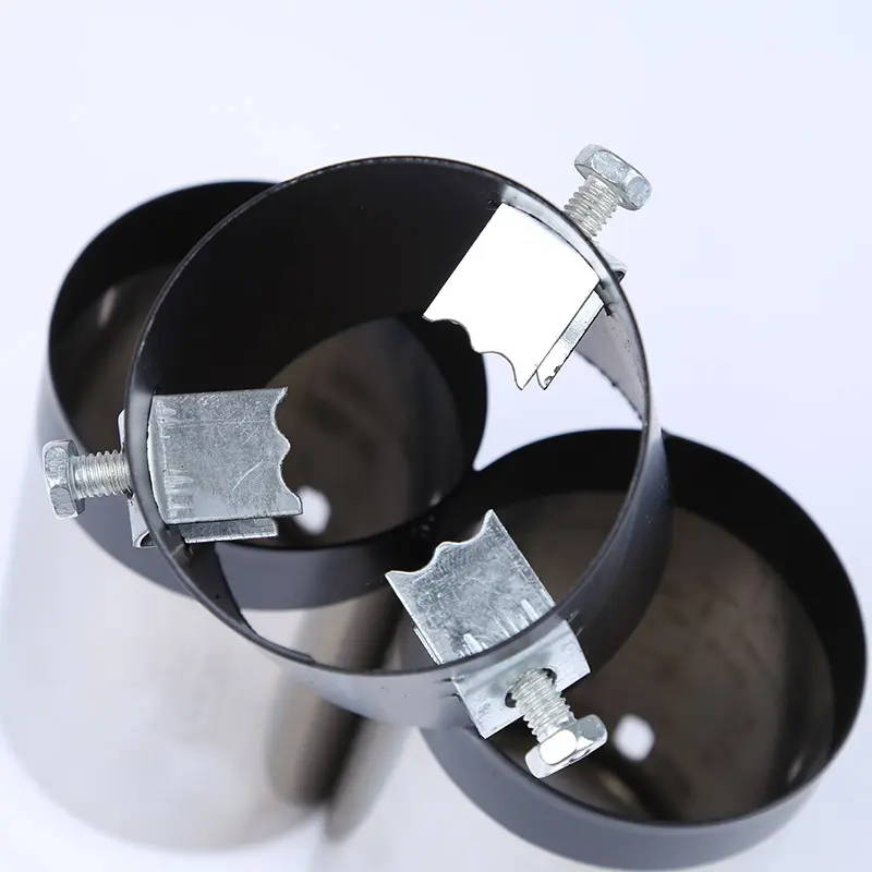 Universal Double Outlets Automobile Exhaust Pipe Silencer Diameter Exhaust Pipe Trim Stainless Steel Double Outlet Tailpipe