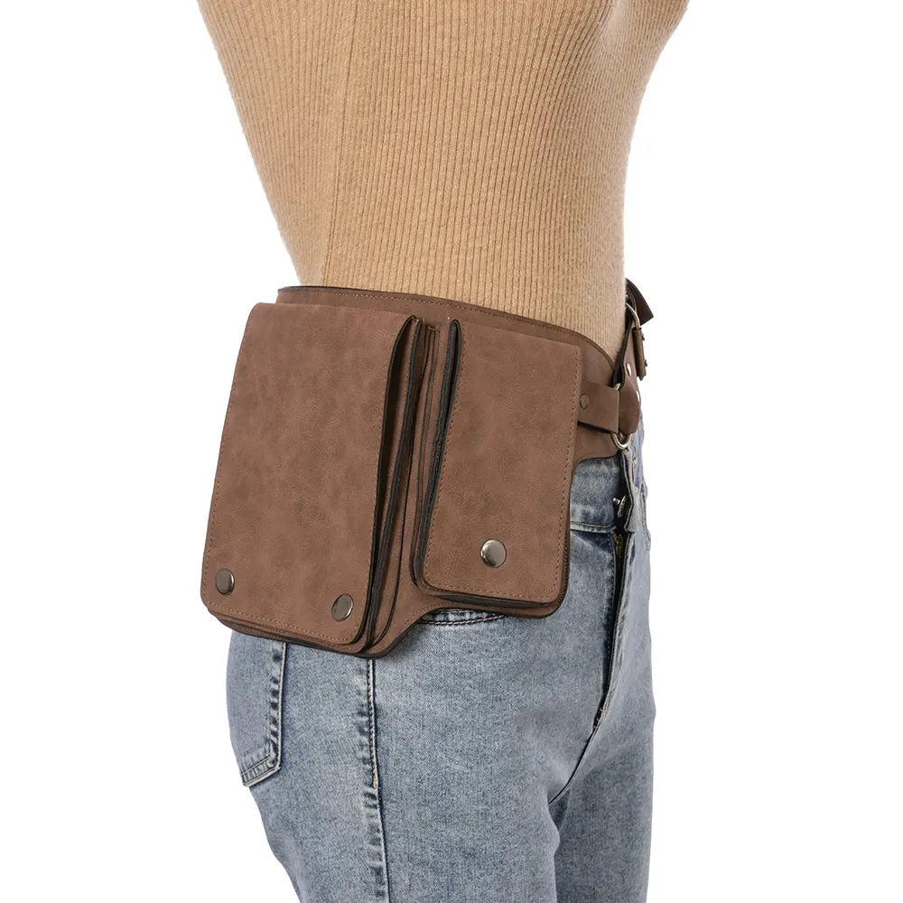 Small Sling Crossbody Backpack Shoulder Bag for Men Women Vintage PU Leather Sling Backpack Cycling