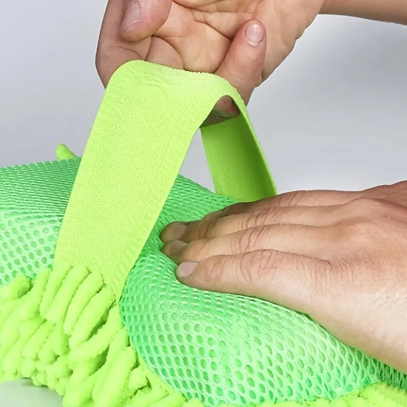 Car Wash Brush, Car Cleaning Sponge Double-Sided Car Washing Detailing Chenille Microfiber Material Ideal for Debris Removal