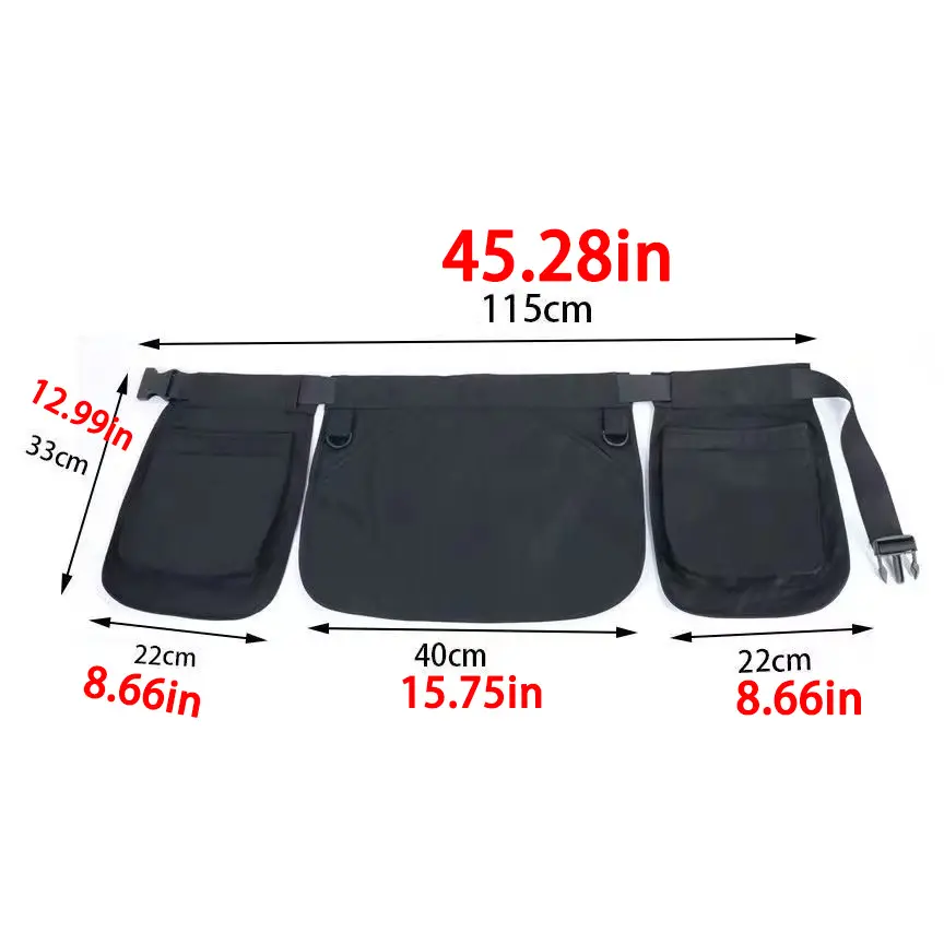 Waist Tool Bag, Waist Tool Apron with Pocket, Portable Waist Tool Belt Pouch, Multiple Pocket Waist Tool Bag for Kitchen（A）