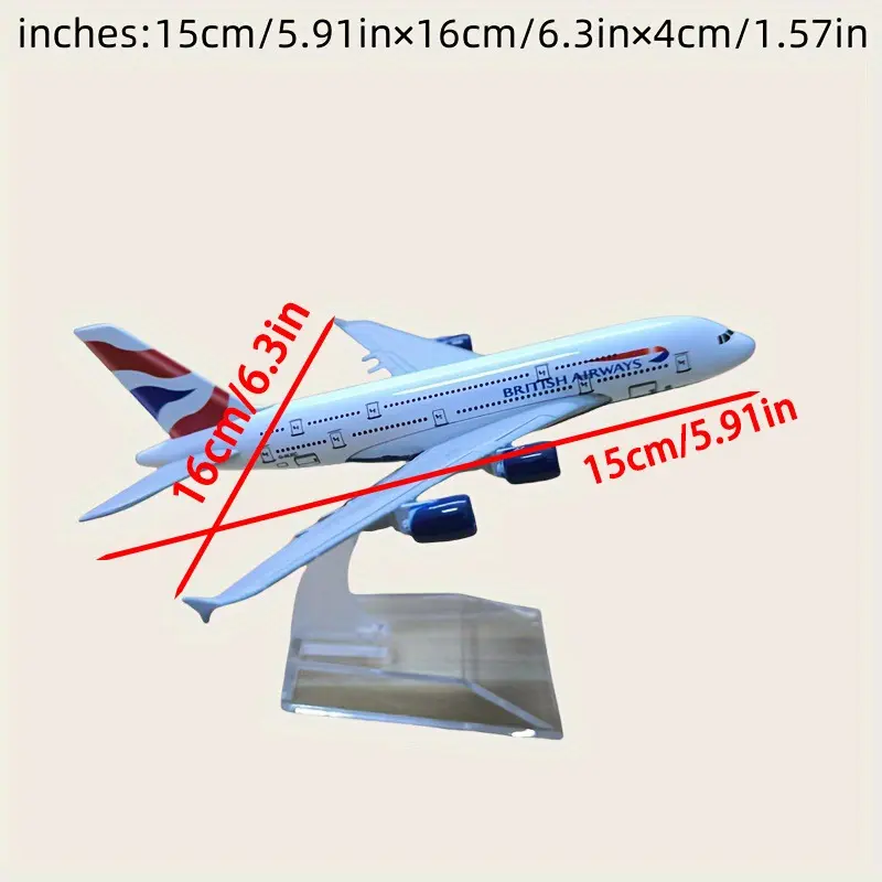 Die-cast Metal Airplane Model  Sky  Airbusa Model Plane with Stand   for Aviation Enthusiast Gift or Display Decorations
