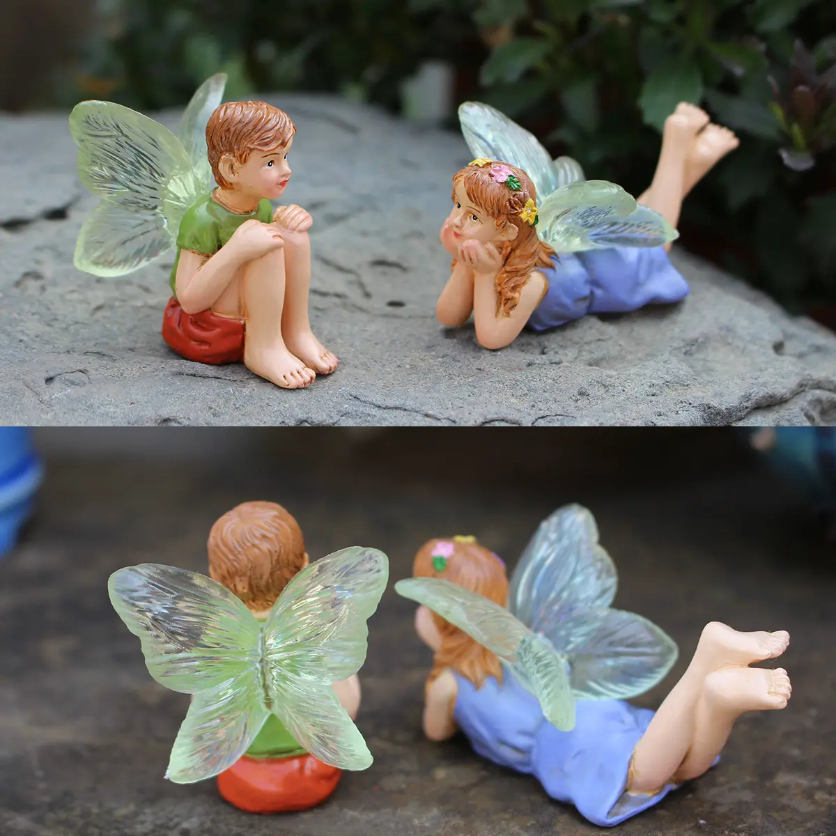 Fairy Statue Potted Decoration Resin Craft Figure Miniature Figurine for Flowerpot Micro Landscape Garden Courtyard Terrarium