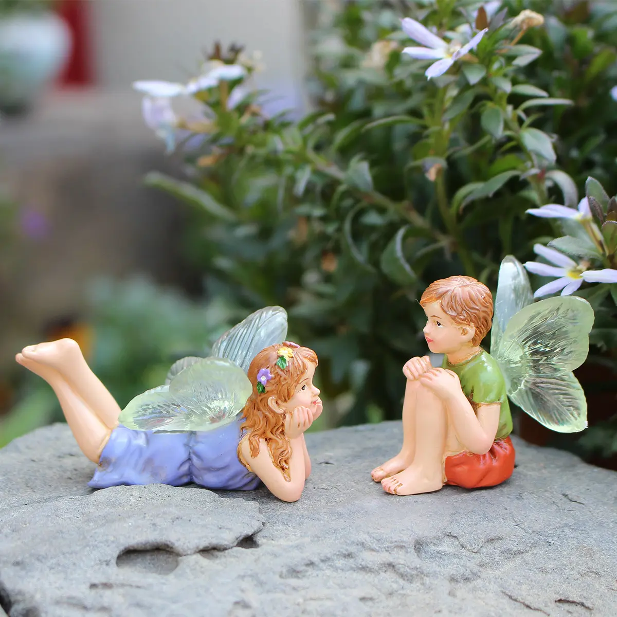 Fairy Statue Potted Decoration Resin Craft Figure Miniature Figurine for Flowerpot Micro Landscape Garden Courtyard Terrarium